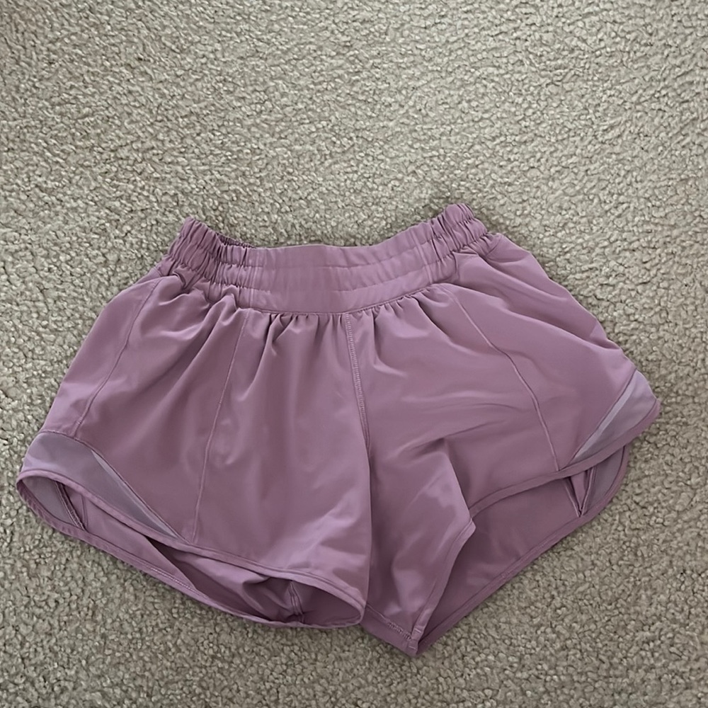 Light purple lululemon shorts
